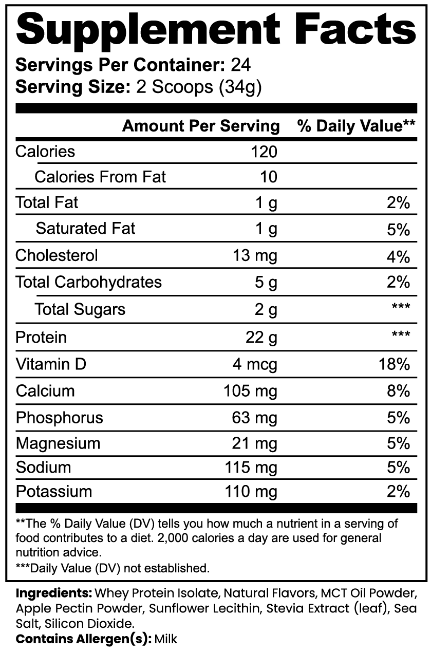 Advanced 100% Whey Protein Isolate (Vanilla) - Cellular Force
